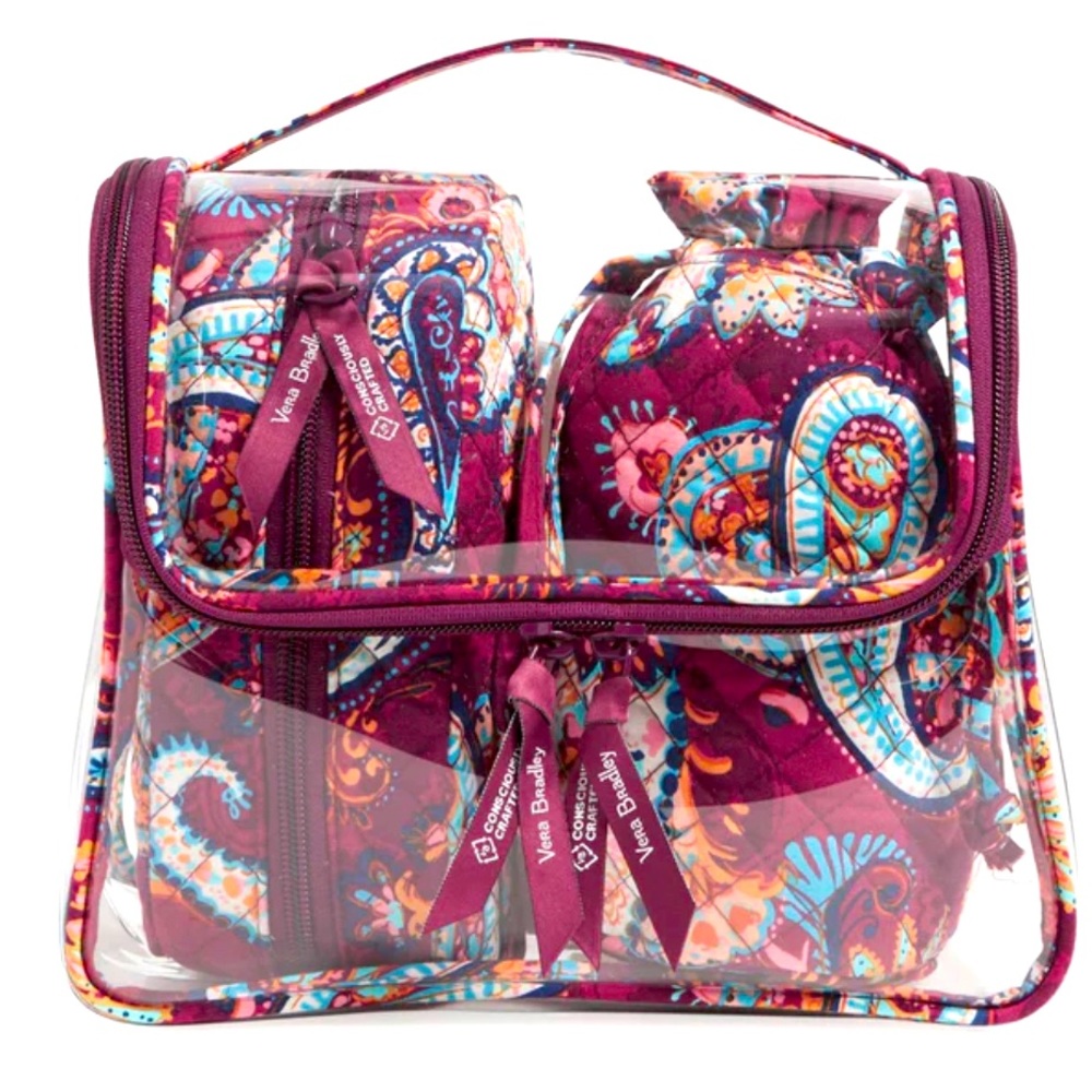 Vera Bradley Three Piece Cosmetic Organizer